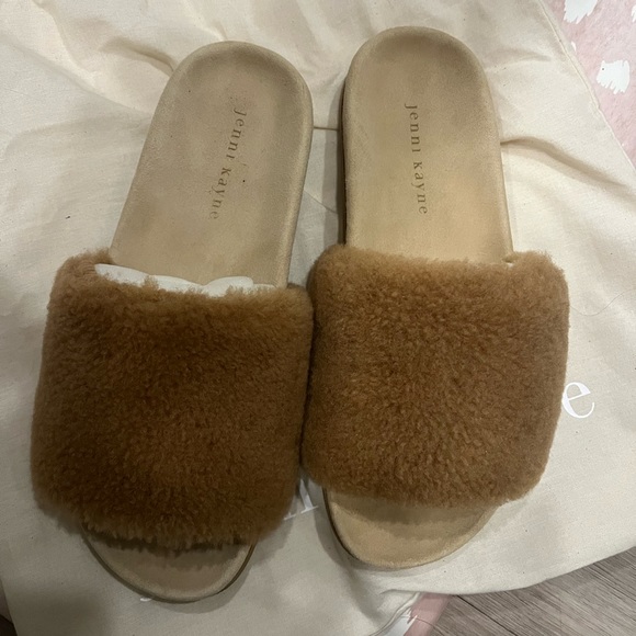 NWT JENNI KAYNE Shearling Slide Sandal Size 38 - Picture 6 of 7